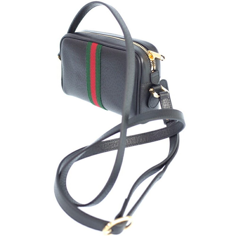 Gucci Supreme Shoulder Ophidia GG Camera Bag Canvas Black